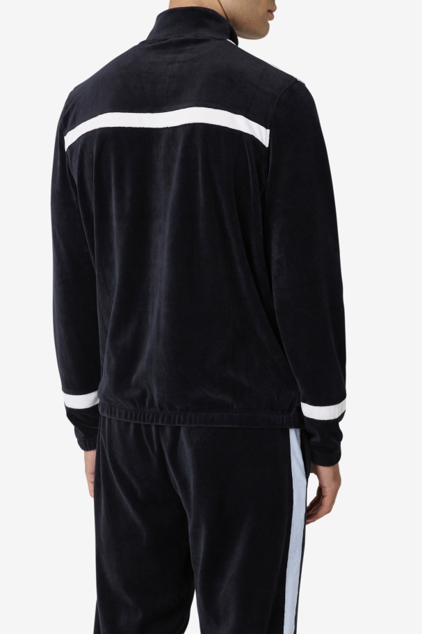 Black/White/Skyway Ravid Velour Jacket Fila UK