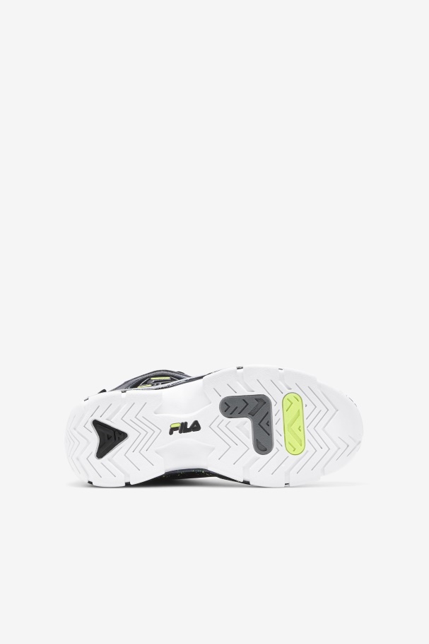Black/Sunny Lime/Castlerock Little Kids\' Grant Hill 2 Fila UK