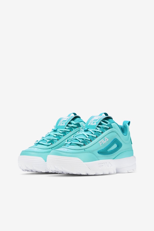 Blue/Turquoise Tonic/White Women\'s Disruptor 2 Premium Fila UK