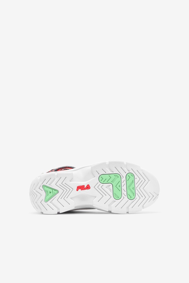 Big Kids\' Grant Hill 2 Fila UK Black/Fiery Coral/Green Ash
