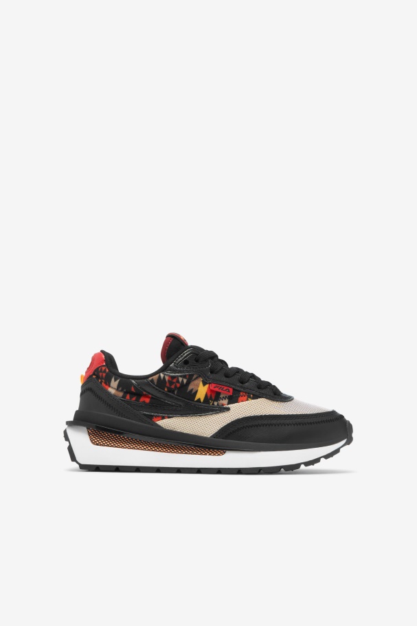 Black/Oxford Tan/White Fila UK Big Kids' Renno