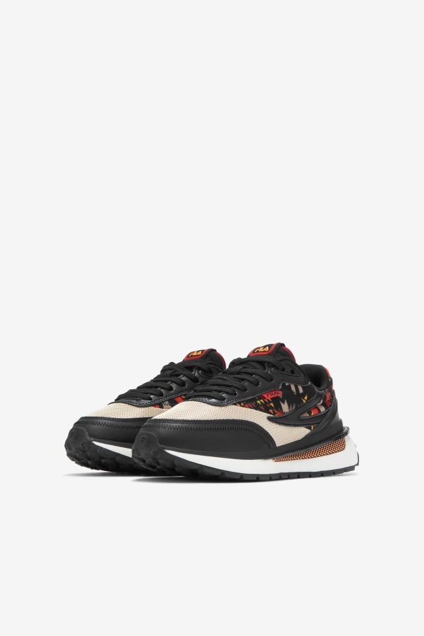Black/Oxford Tan/White Fila UK Big Kids\' Renno