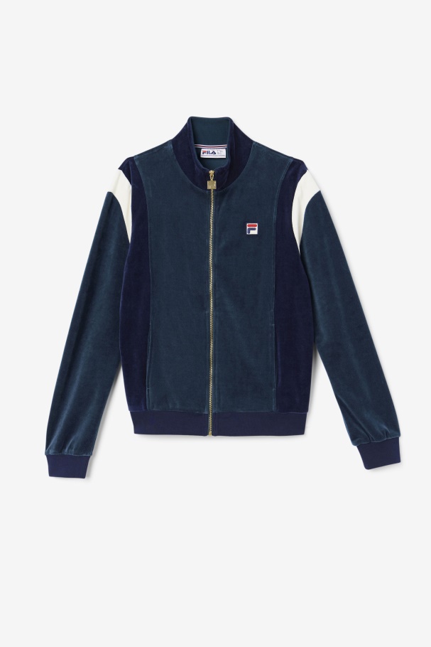 Floyd Velour Jacket Fila UK Teal/Navy/Egret