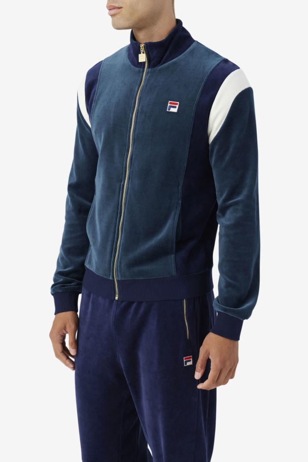 Floyd Velour Jacket Fila UK Teal/Navy/Egret