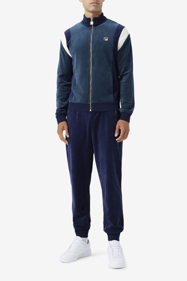 Floyd Velour Jacket Fila UK Teal/Navy/Egret