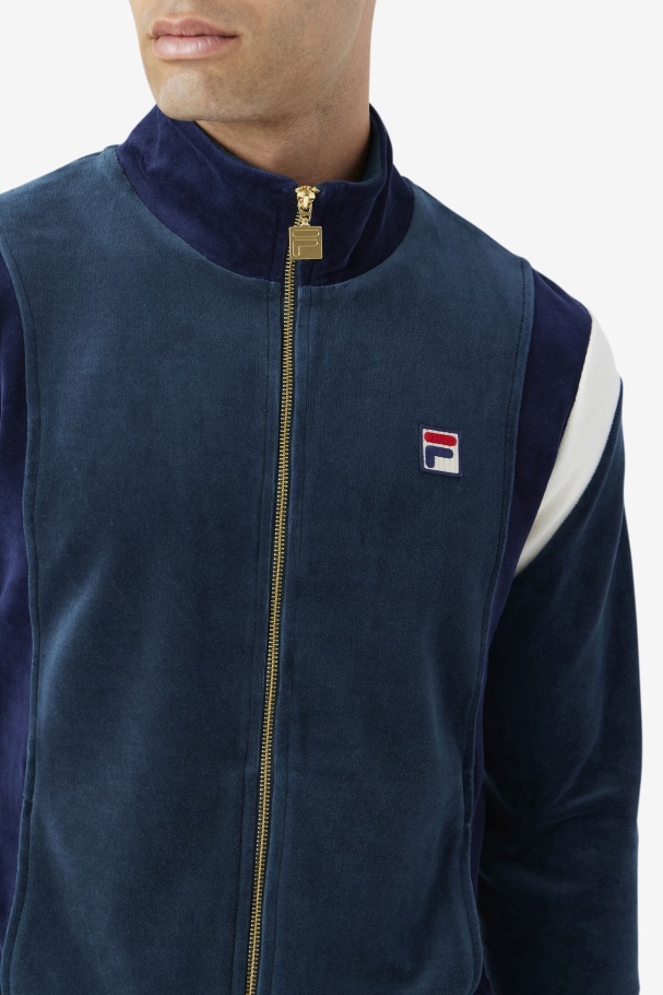 Floyd Velour Jacket Fila UK Teal/Navy/Egret