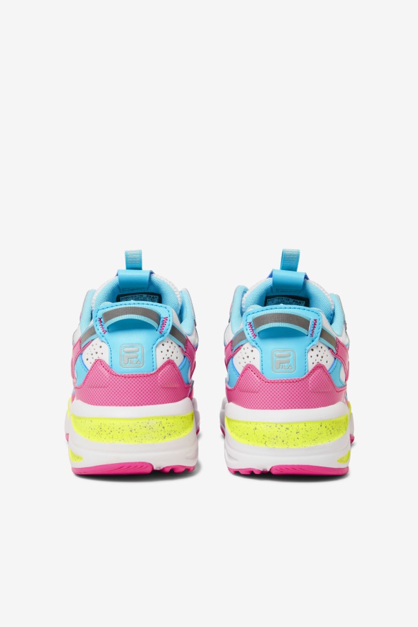 Fila UK Women\'s Ray Tracer Apex White/Pink Glo/Bluefish