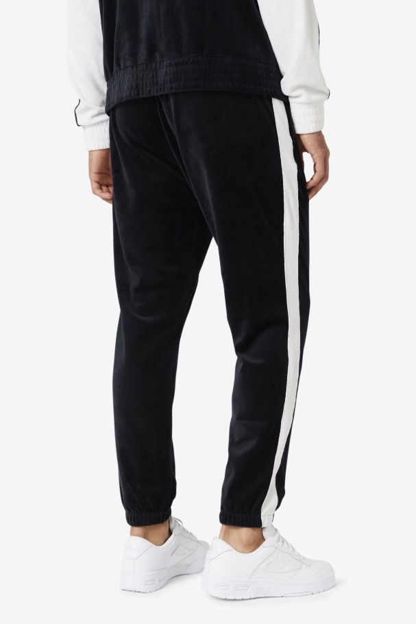 Black/White/Skyway Fila UK Brice Velour Pant