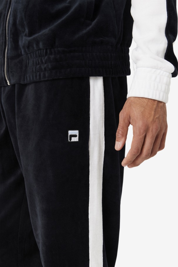 Black/White/Skyway Fila UK Brice Velour Pant