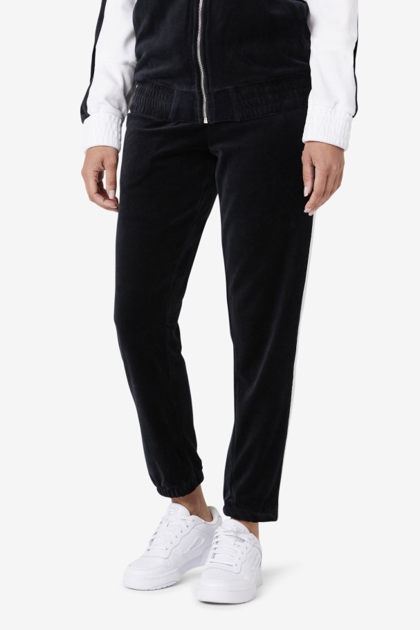 Black/White/Skyway Fila UK Brice Velour Pant