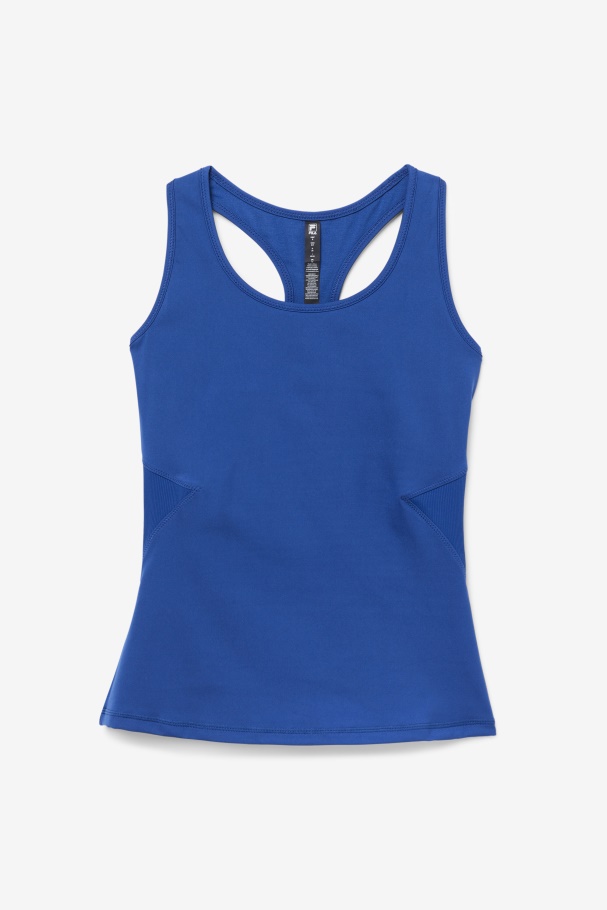 Uplift Open Racerback Tank Top Fila UK Navy Peony/Black