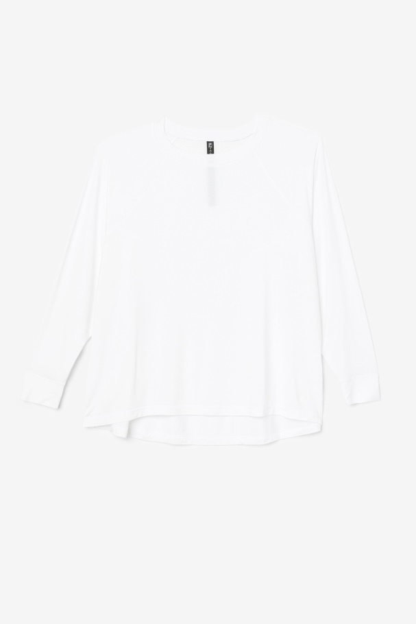 Fi-Lux Mesh Back Long Sleeve Crew Fila UK White