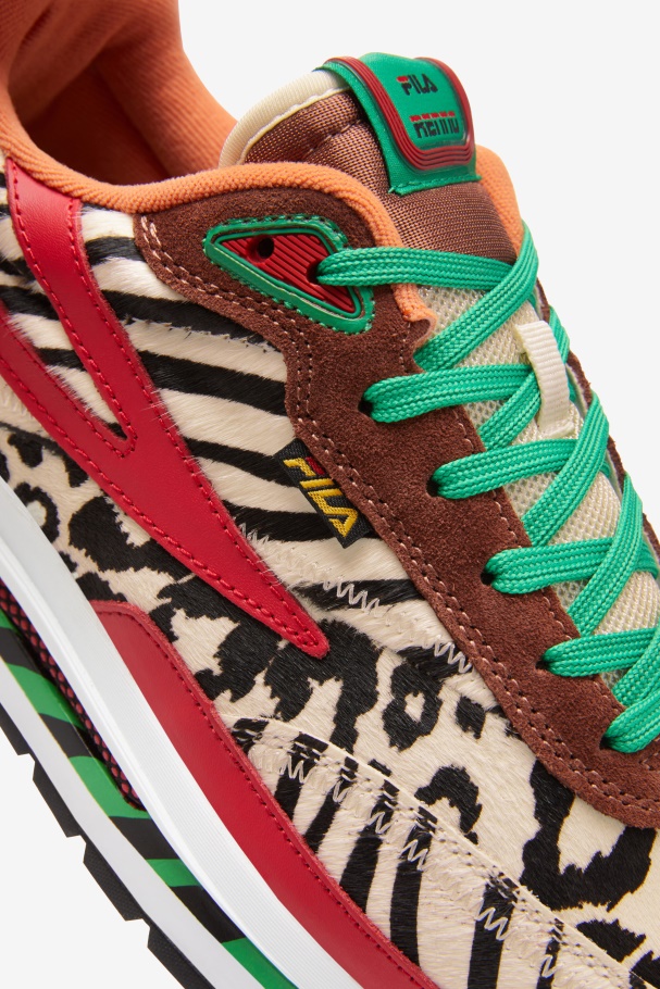 Sequoia/Red/Seedpearl Men\'s Renno Animal Fila UK
