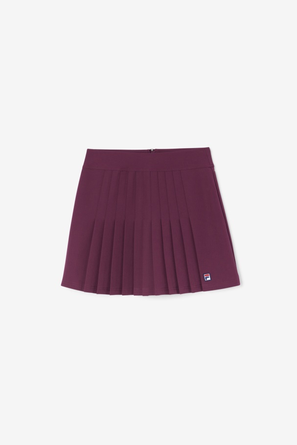 Grape Wine Fila UK Amy Pleated Skirt