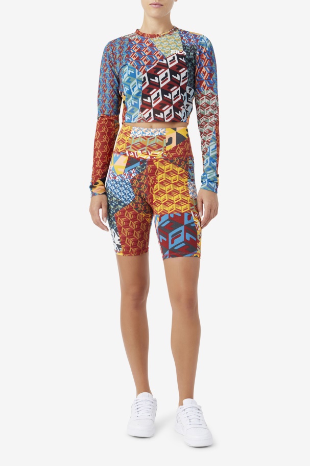 Birdy Long Sleeve Top Ocean/Yellow/Whitee Fila UK