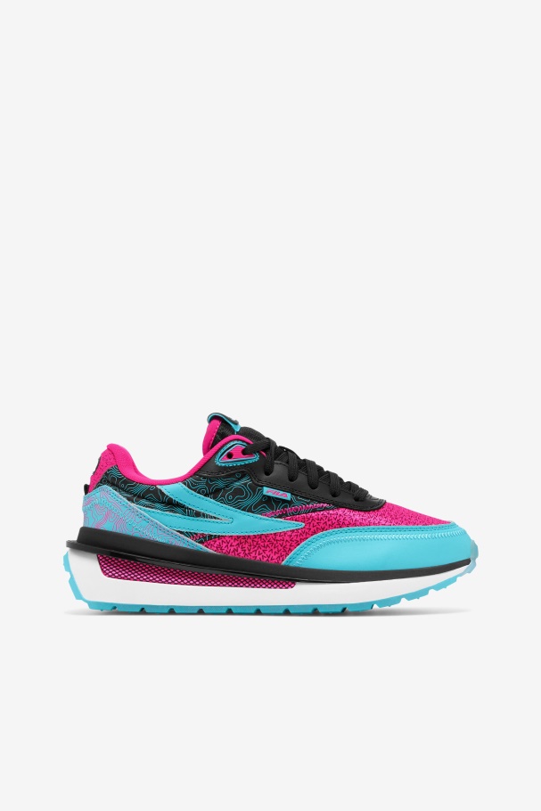 Fila UK Black/Pink Glo/White Women's Renno