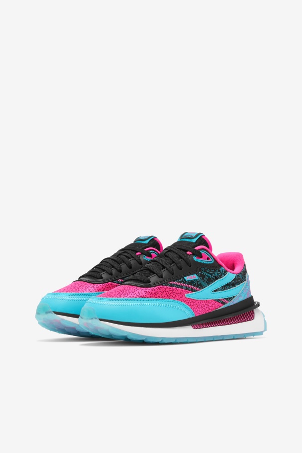 Fila UK Black/Pink Glo/White Women\'s Renno