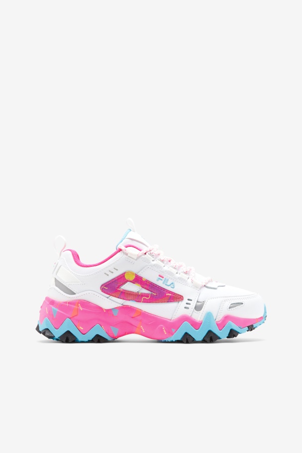 Women's Oakmont TR Fila UK White/Pink Glo/Bluefish