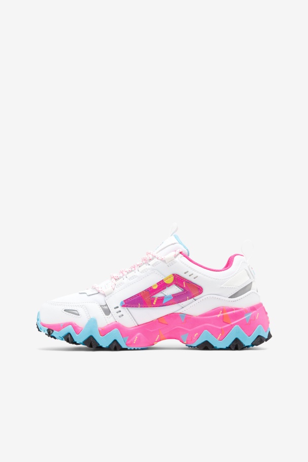 Women\'s Oakmont TR Fila UK White/Pink Glo/Bluefish