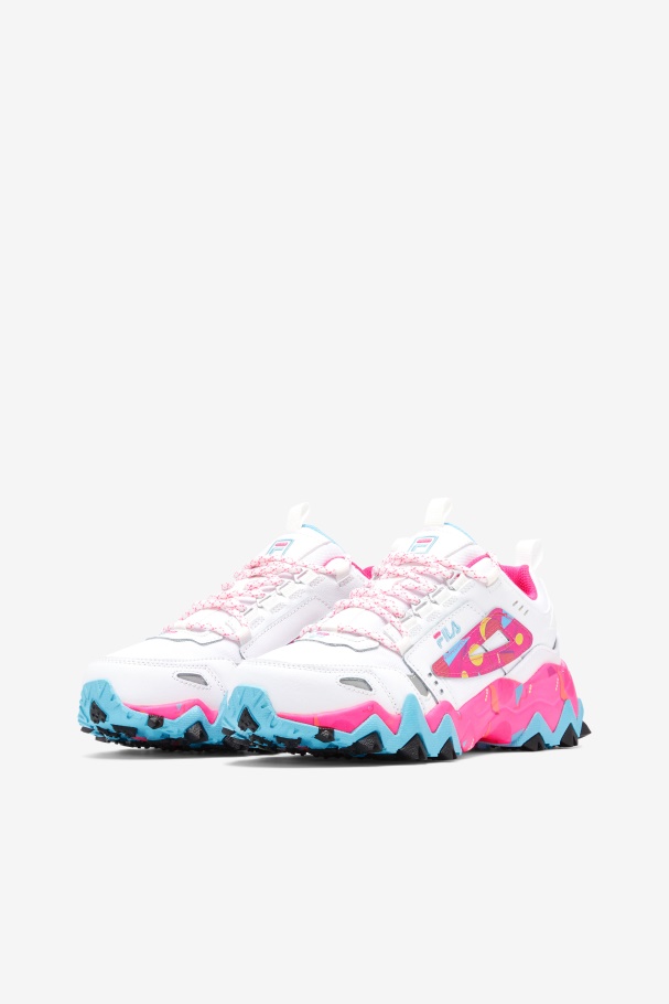 Women\'s Oakmont TR Fila UK White/Pink Glo/Bluefish