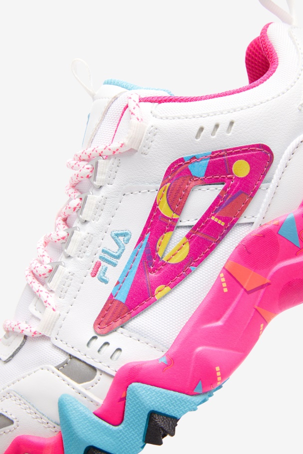 Women\'s Oakmont TR Fila UK White/Pink Glo/Bluefish