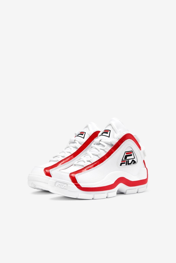 big kids\' Grant Hill 2 White/Red/Black Fila UK