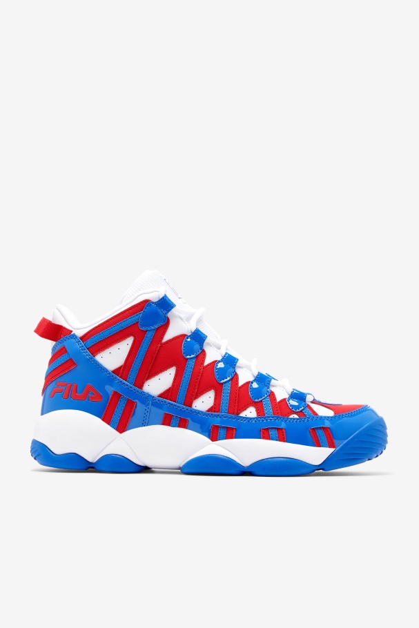 White/Red/Blue Fila UK Men's Stackhouse Spaghetti