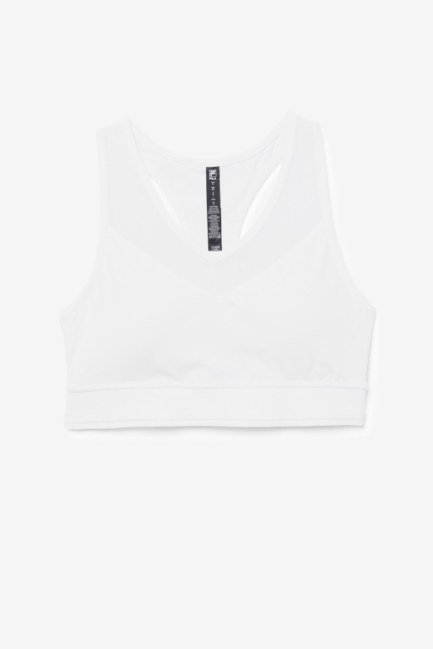White Fila UK Uplift Racerback Bra Top