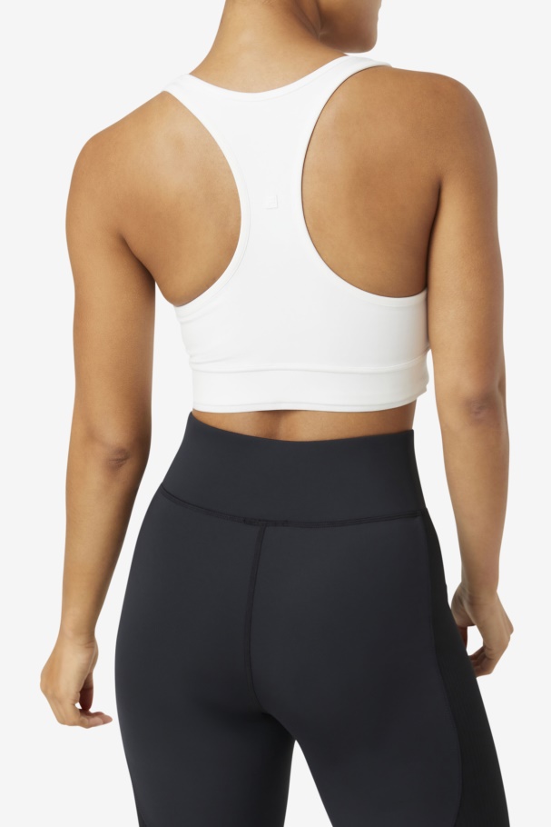 White Fila UK Uplift Racerback Bra Top