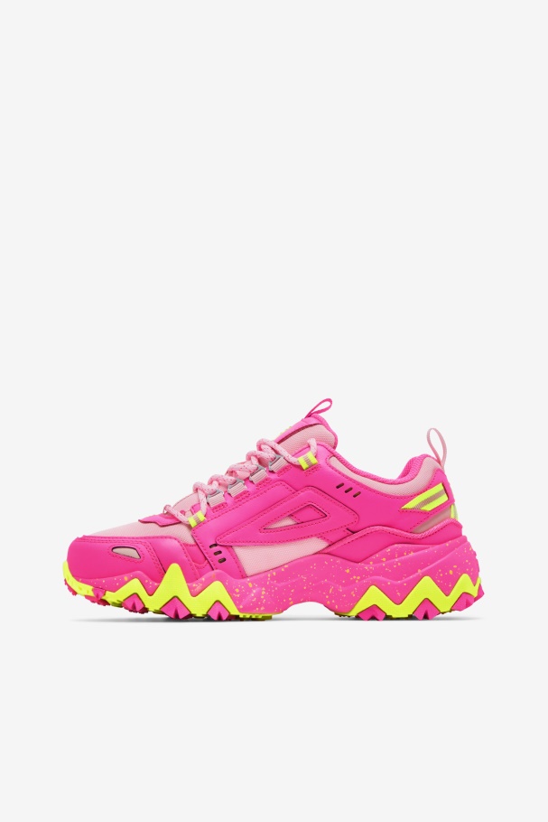 Women\'s Oakmont Tr Pink/Almond Blossom/Yellow Fila UK
