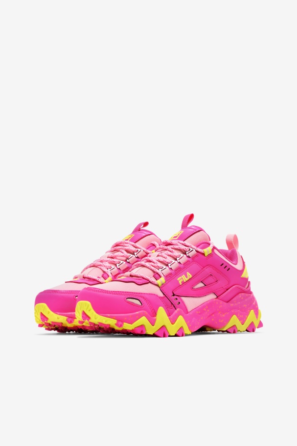 Women\'s Oakmont Tr Pink/Almond Blossom/Yellow Fila UK