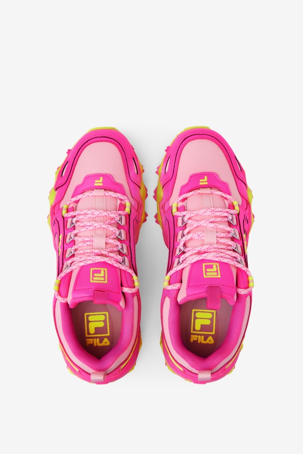 Women\'s Oakmont Tr Pink/Almond Blossom/Yellow Fila UK