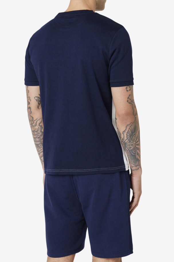 White/Navy/Strong Blue/Red Exempt Crew Fila UK