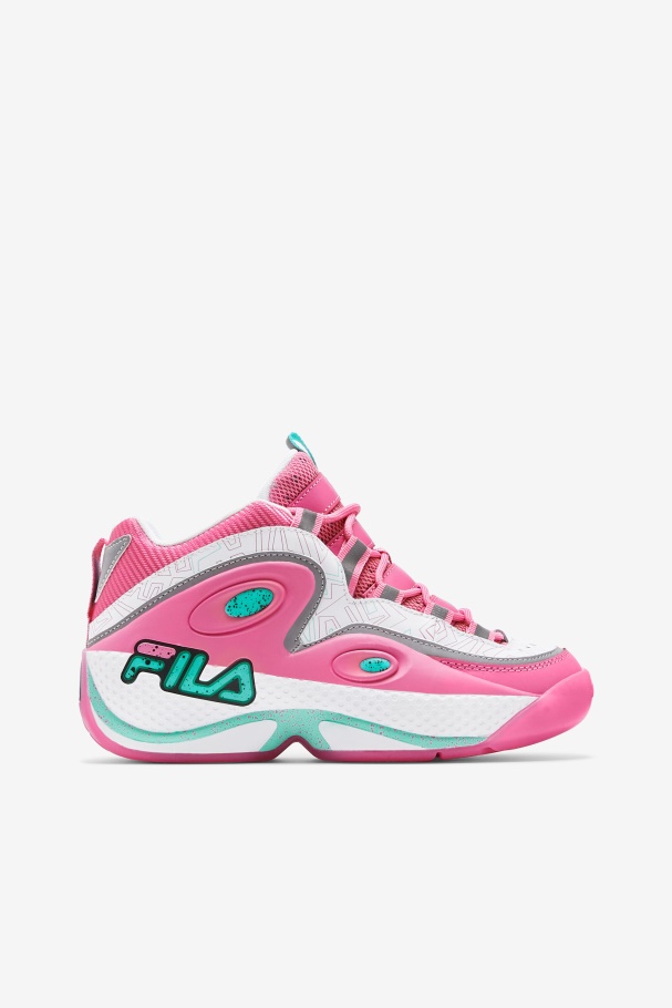 Fila UK White/Pink/Cockatoo Women's Grant Hill 3
