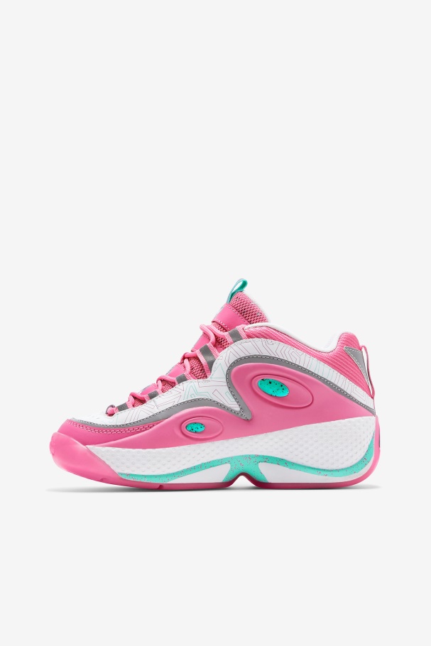 Fila UK White/Pink/Cockatoo Women\'s Grant Hill 3