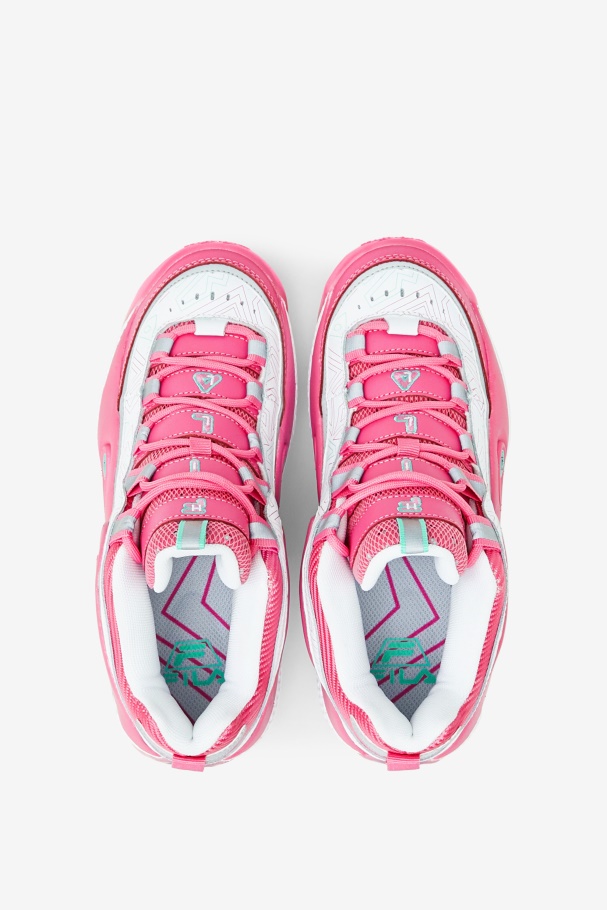 Fila UK White/Pink/Cockatoo Women\'s Grant Hill 3