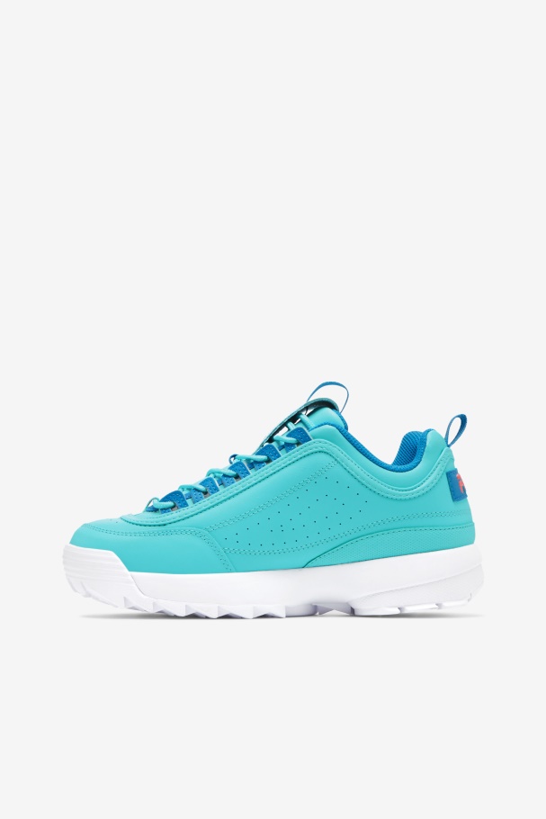 Big Kids\' Disruptor 2 Premium Blue/Atomic Blue/Tea Rose Fila UK