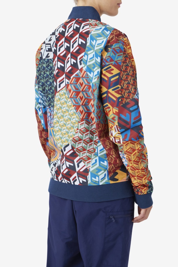 Mav Bomber Jacket Ocean/Yellow/White Fila UK