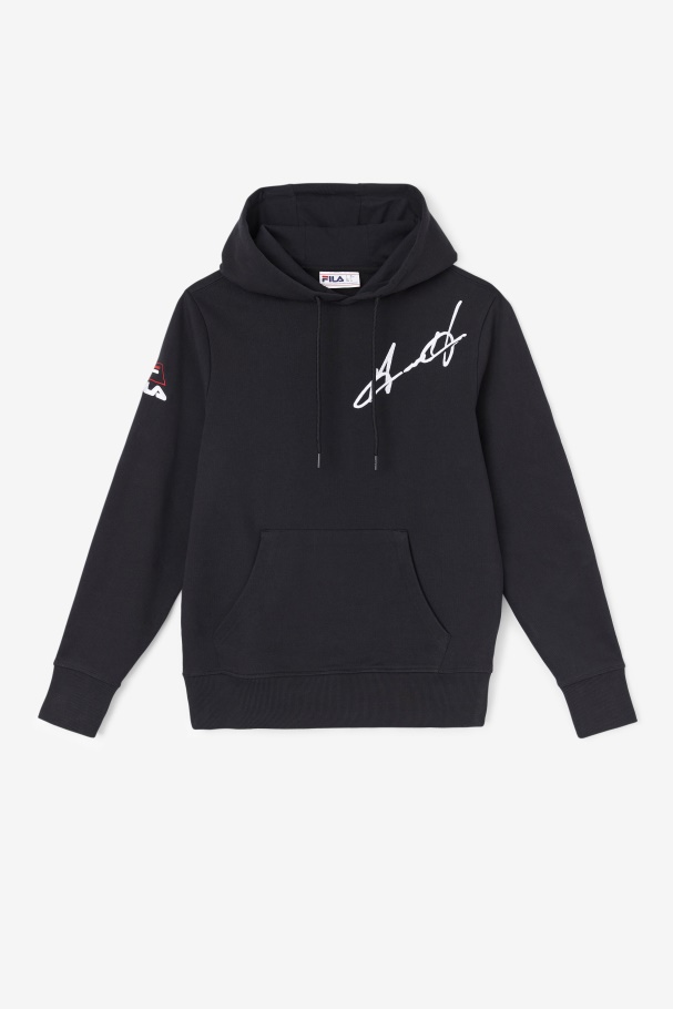 Grant Hill Lazarus Hoodie Black Fila UK