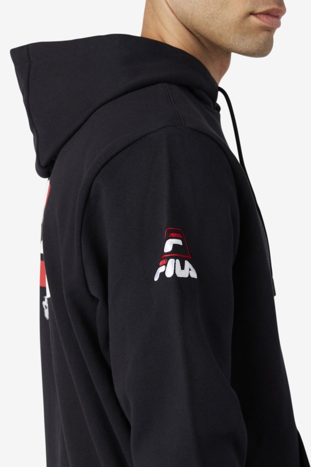 Grant Hill Lazarus Hoodie Black Fila UK