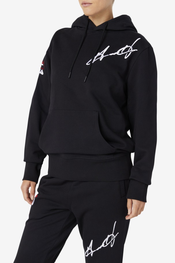 Grant Hill Lazarus Hoodie Black Fila UK