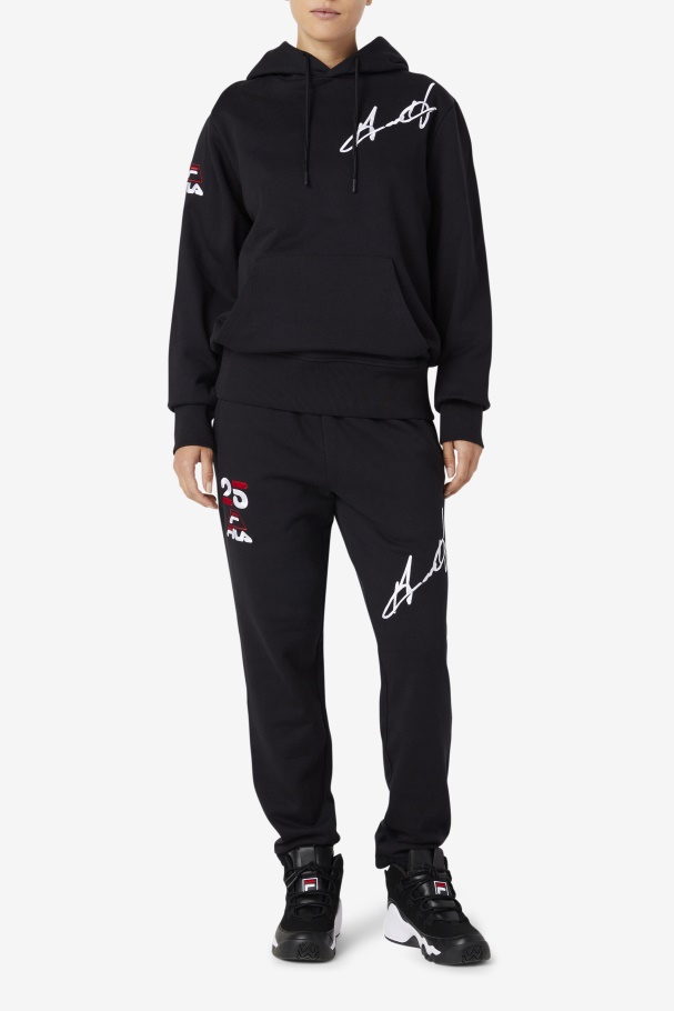 Grant Hill Lazarus Hoodie Black Fila UK