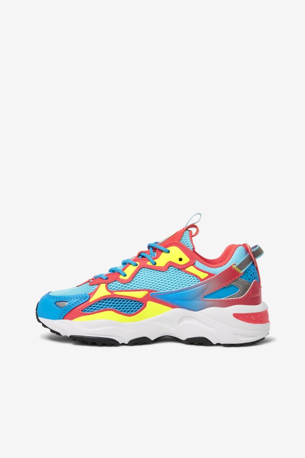 Women\'s Ray Tracer Apex Fila UK Bluefish/Yellow/Fiery Coral