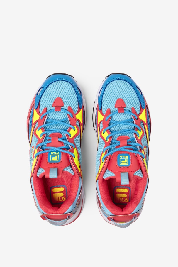 Women\'s Ray Tracer Apex Fila UK Bluefish/Yellow/Fiery Coral
