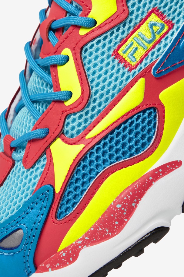 Women\'s Ray Tracer Apex Fila UK Bluefish/Yellow/Fiery Coral