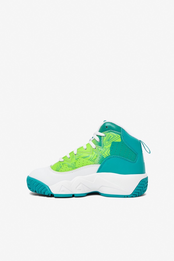 Big Kids\' Mb White/Ceramic/Green Fila UK