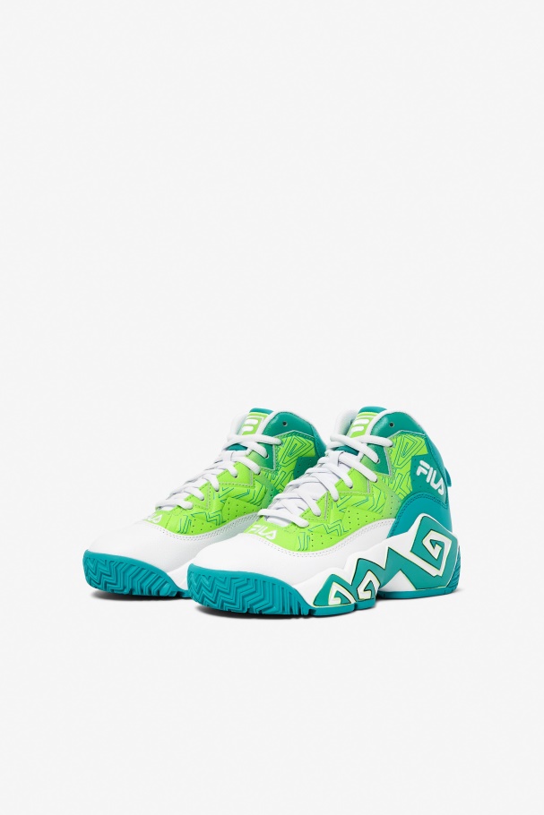 Big Kids\' Mb White/Ceramic/Green Fila UK
