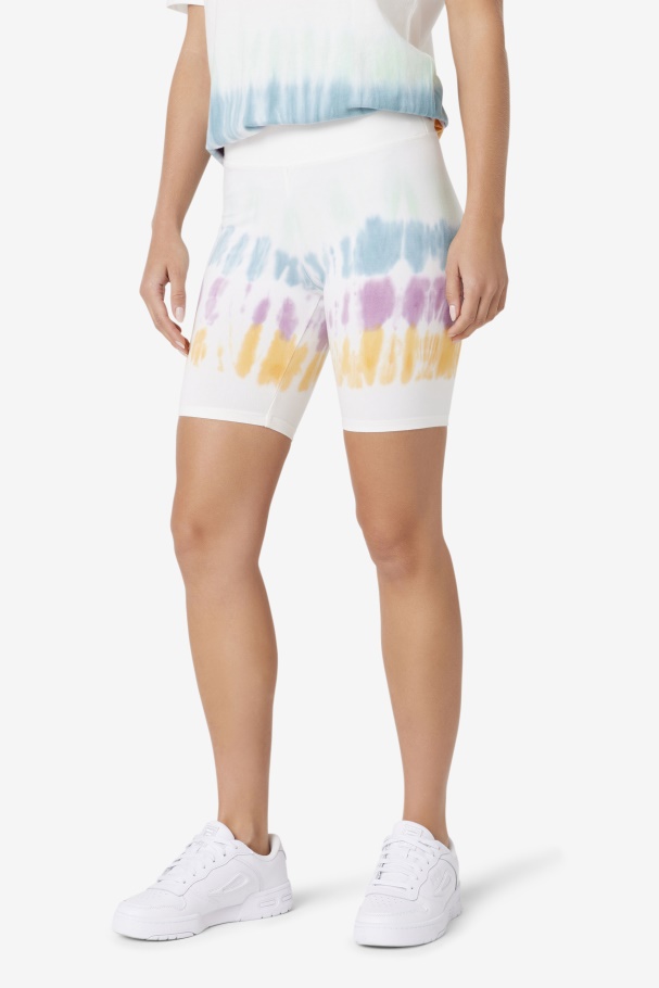White Tie Dye Fila UK Taima Tie Dye Bike Short