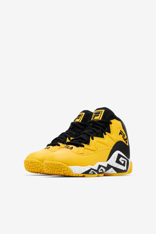 Lemon/Black/White Little Kids\' Mb Fila UK