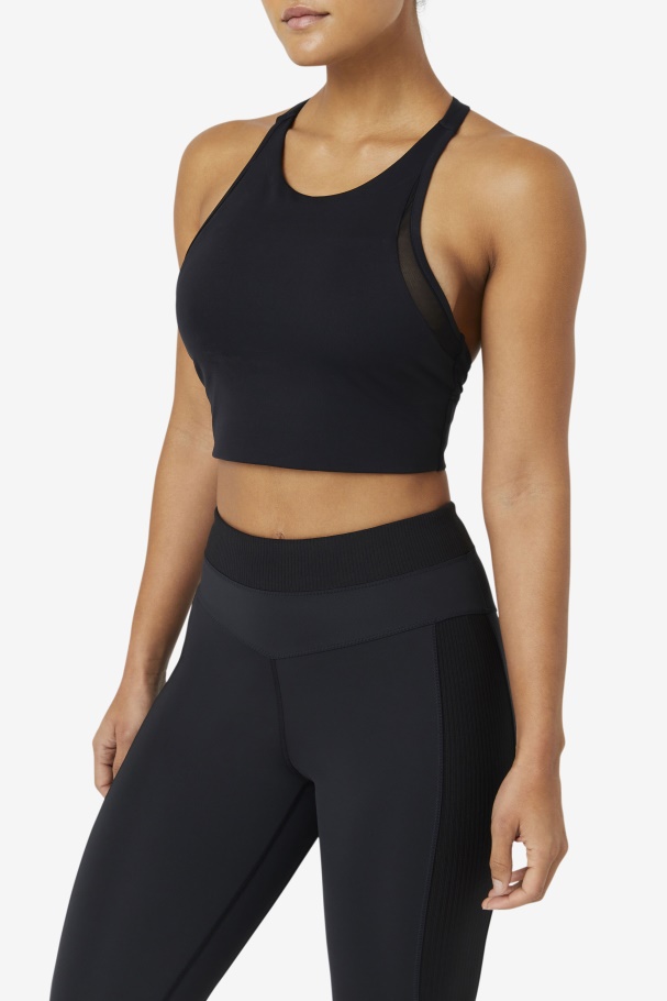 Uplift T-Back Sports Bra Fila UK Black